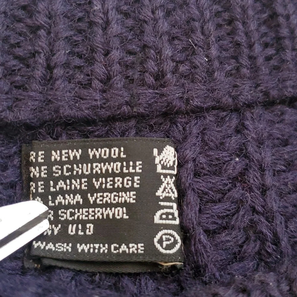 Brooks Brothers Sweater Size XL Navy Blue Heavy Ribbed Pure Wool Sweater *read*